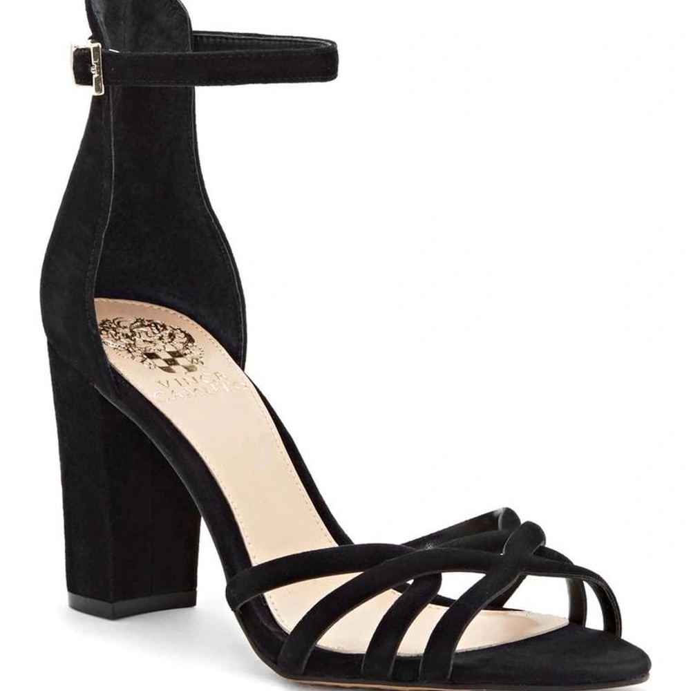 VINCE CAMUTO
Catelia Ankle Strap Sandal In Black Suede